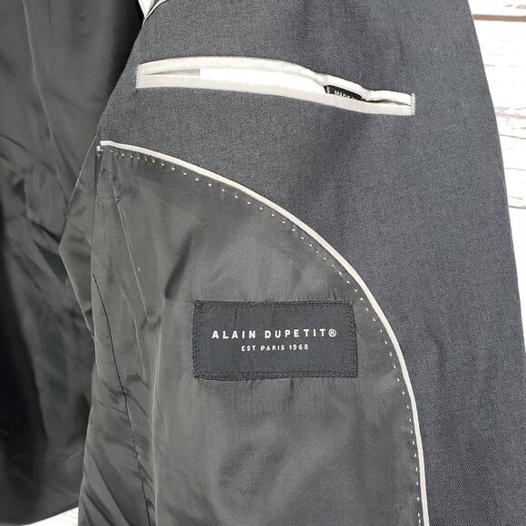 Alain Dupetit Men's Charcoal 2 Button Sportscoat Blazer Jacket Size 50R - Picture 7 of 12